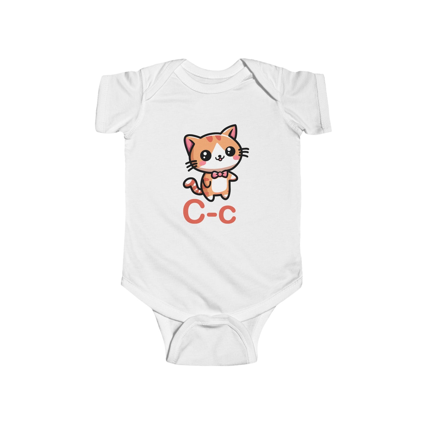 Alphabet Adventures Baby Onesie - Featuring Letter C with Cat