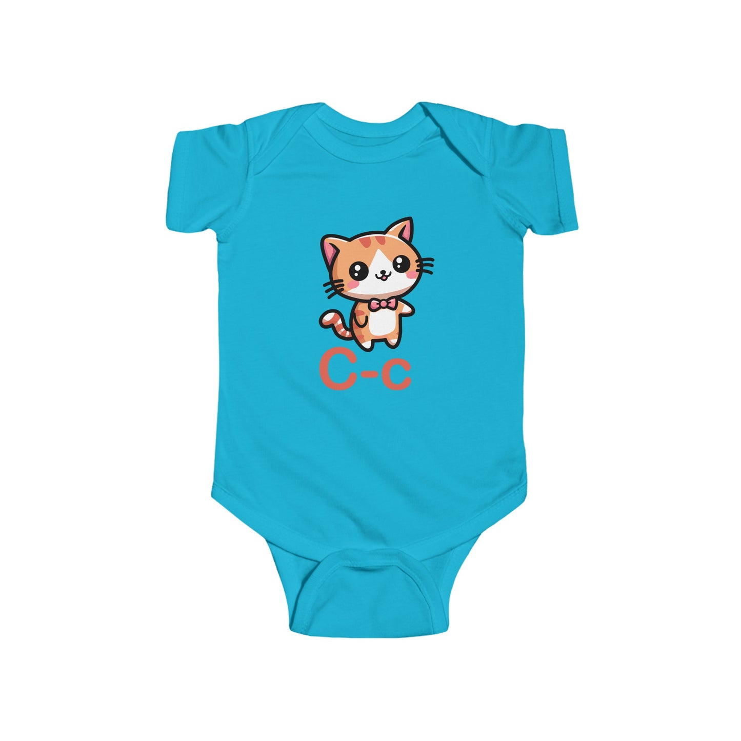 Alphabet Adventures Baby Onesie - Featuring Letter C with Cat