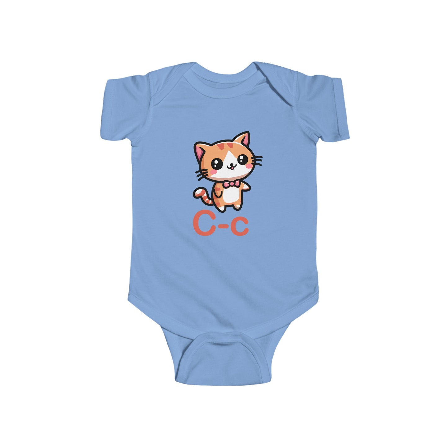 Alphabet Adventures Baby Onesie - Featuring Letter C with Cat