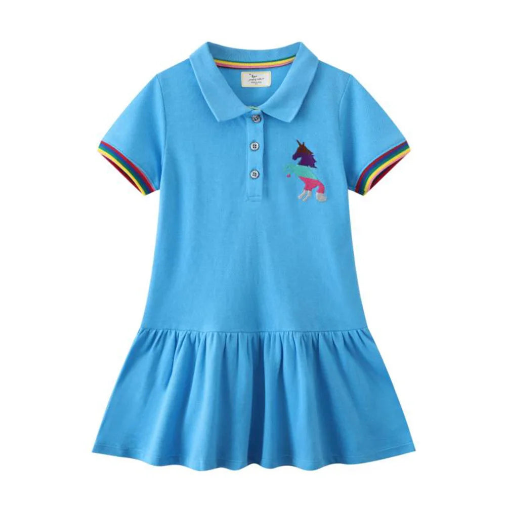 Baby Girl Dress with Animal Appliqué