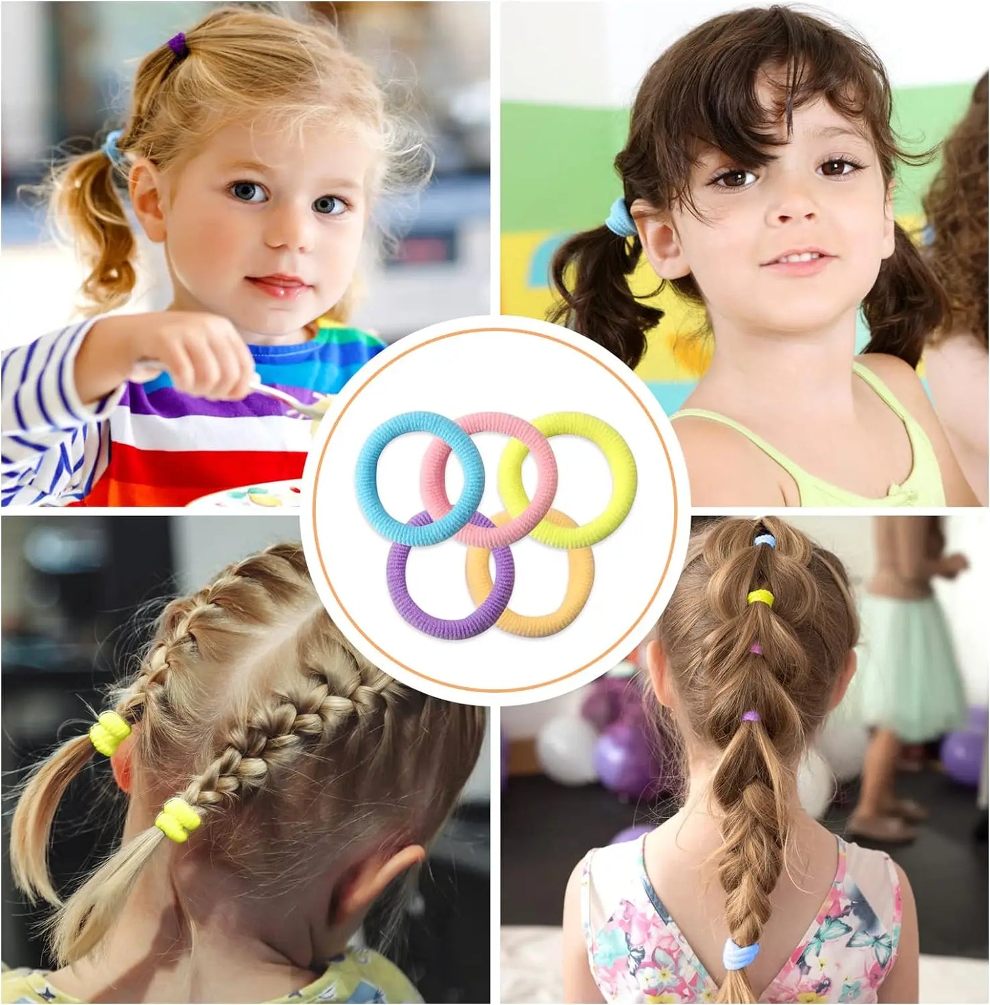 Simple Nylon Elastic Hair Bands for Baby Girls – Soft & Stretchy