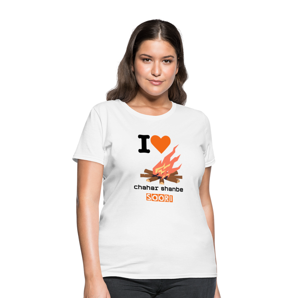 Women's Classic T-Shirt "I love 4shanbe soori" - white