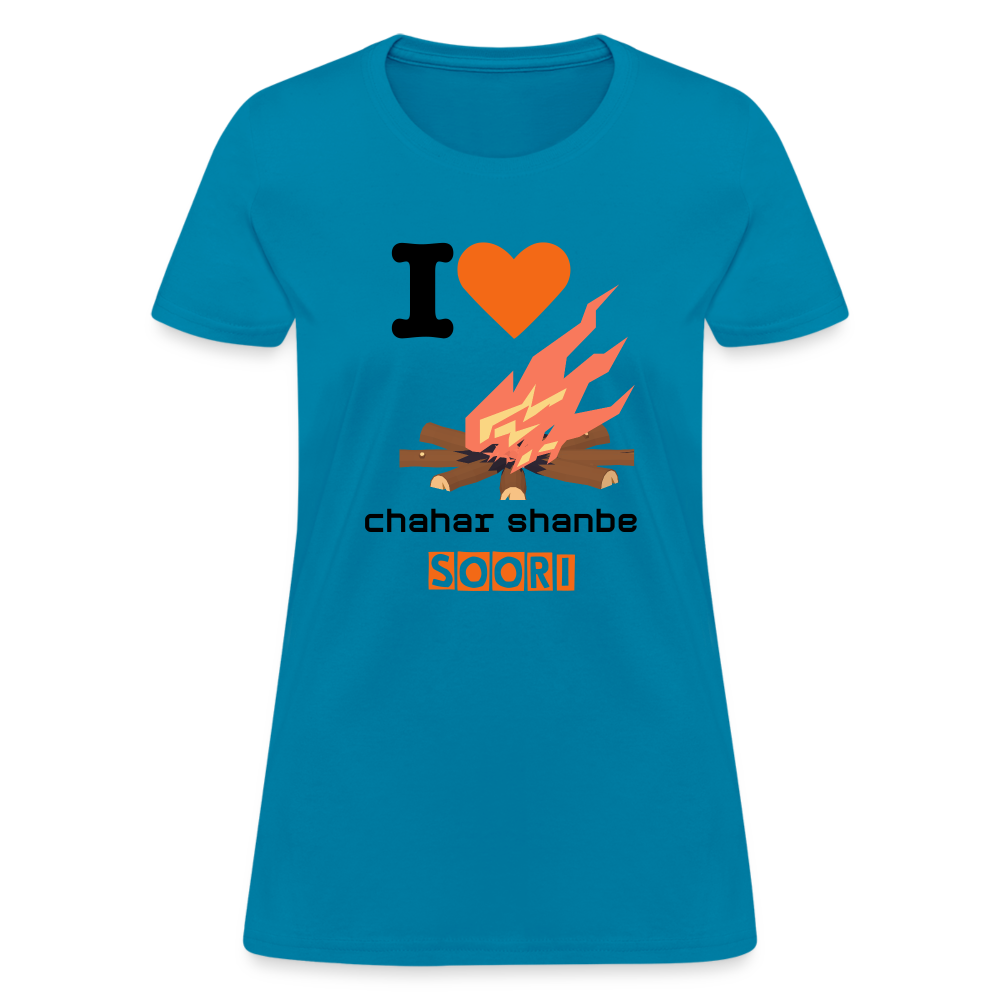 Women's Classic T-Shirt "I love 4shanbe soori" - turquoise