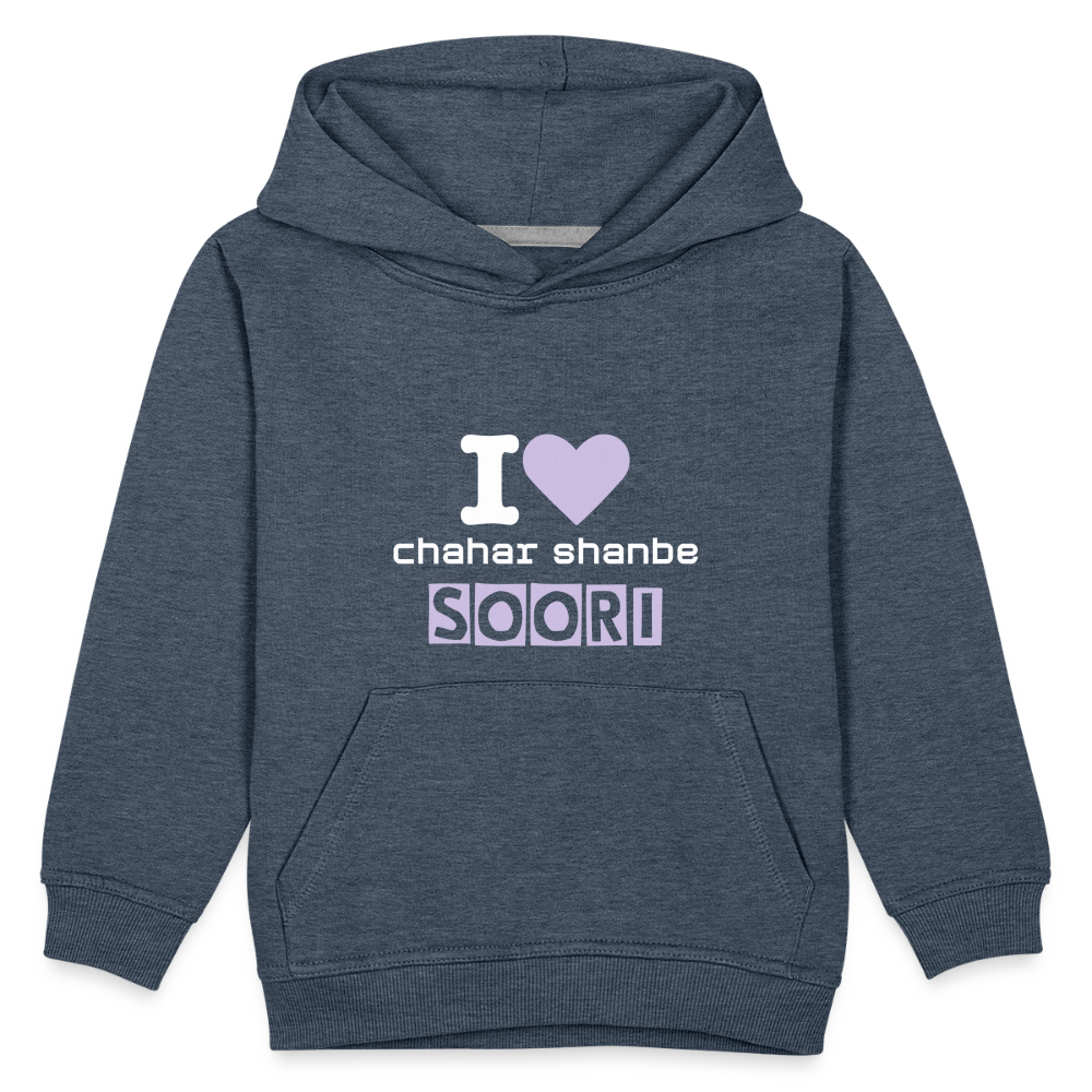 Kids‘ " I love chaharshanbe soori" Hoodie - heather denim